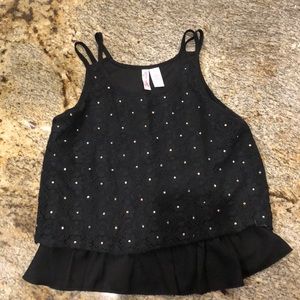 Black blouse with rhinestones